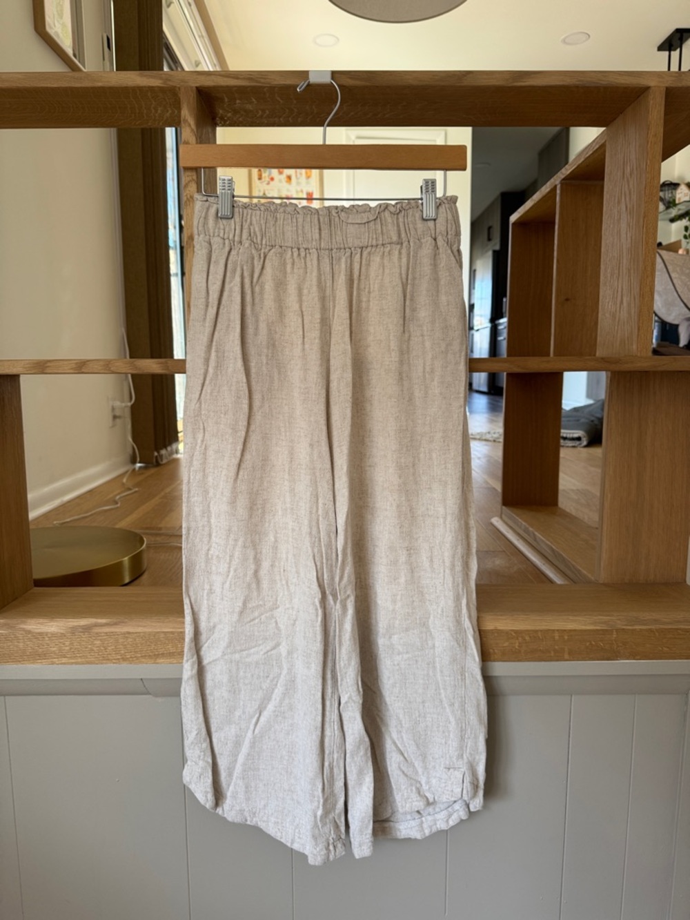Petal & Pup Beige Wide-Leg Linen Blend Pants